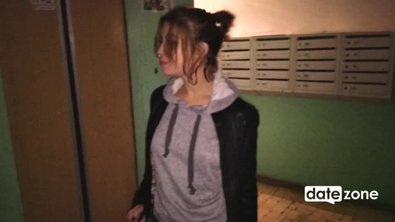 Datezone: Blowjob in elevator then quickie on stairs