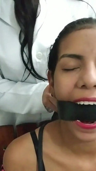 Maria's Gagged Mouth Examination