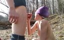 Thelazycouple: Une adolescente amateur taille une pipe dans la nature