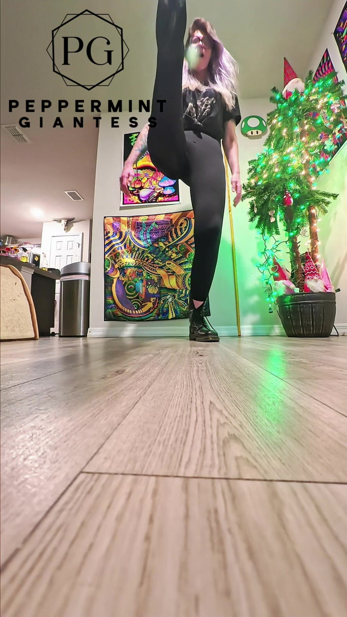 Peppermint Giantess: 6'7 Giantess in Doc Martens Stomping Hard Vicious Slow-mo Stomps