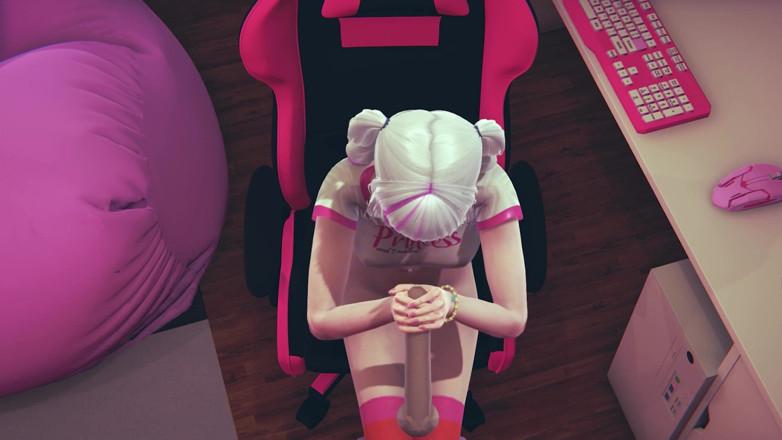 Waifu club 3D: สาวเกมเมอร์สัมผัสควยจริงเป็นครั้งแรก