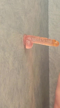 Dildo-blowjob in der dusche