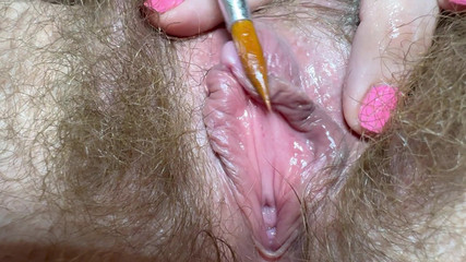 Cuteblonde666: Kustom: Edging kuas kuas klitoris basah panjang