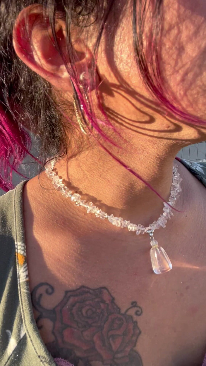 TS Jade: Horny Slut in Sundress Jerks off and Cums in Backyard