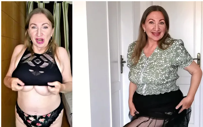 MariaOld: Hot MILF with Big Natural Tits Shake Them
