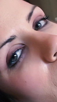 Annika Wraps Her Luscious Lips Around a Thick Black Cock