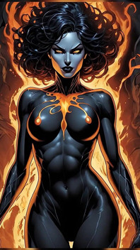 Nude Obsidian Flame Shadow Tendrils