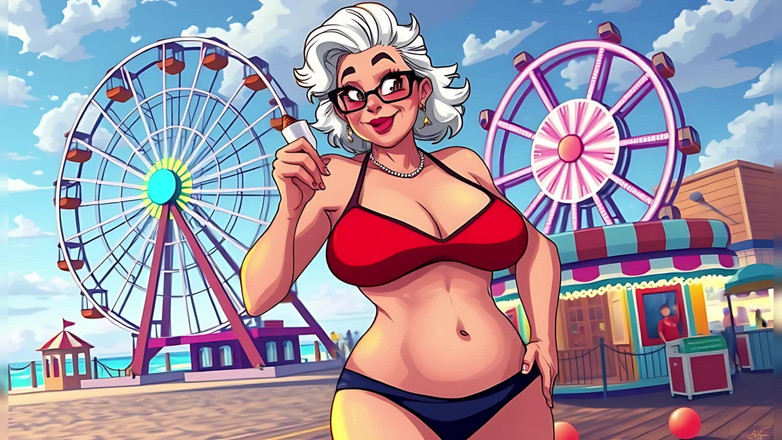 AI Porn: Cartoon bikini reife (nicht-nackt)