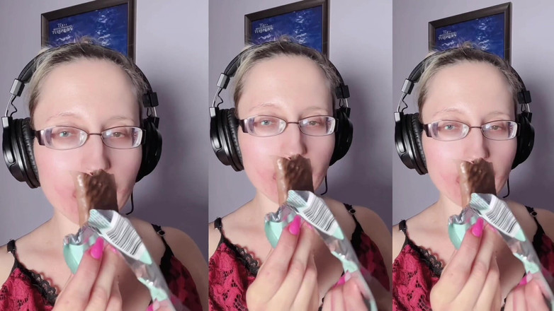FinDom Goaldigger: Comida de chocolate dulce Asmr - Asmr, Anteojos, Giganta, Lápiz labial,...
