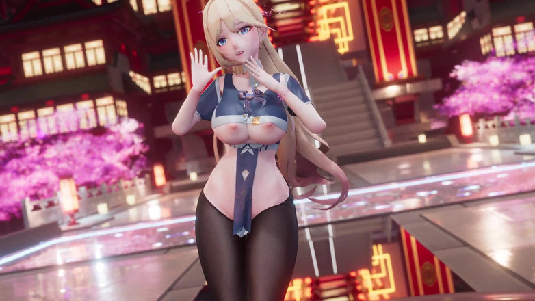 MikuMotion: [mmd] Marionette Erotic Uniform Černé punčochy