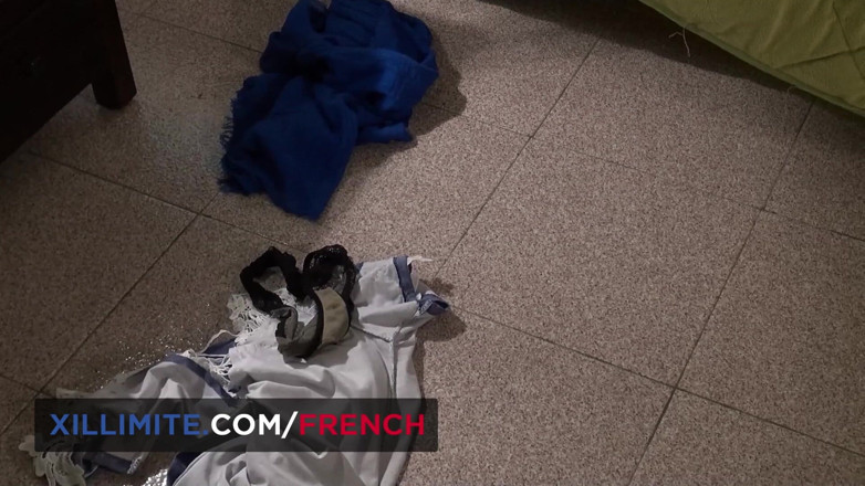 French girls at work: The hot brunette likes it from behind