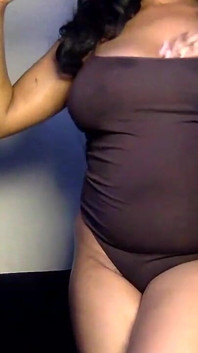 Naughty Ebony Strokes BBC on Cam