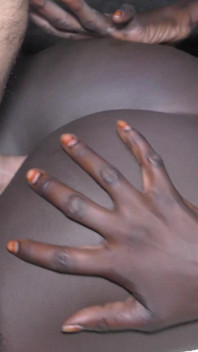 Manhã creampie amateur com my ébano apertado buraco de buceta da puta.