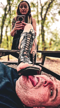 Submission in the Woods - Licking Gladiator Sandals