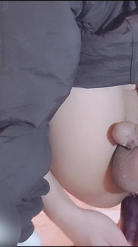 Satisfying Myself with a Eggplant - Desi Gay in Public Toilet Using Vegetable in Beautiful Asshole