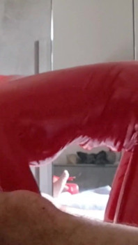 The MILF in a Latex Suit Sucks Cock with Cum in Her Mouth