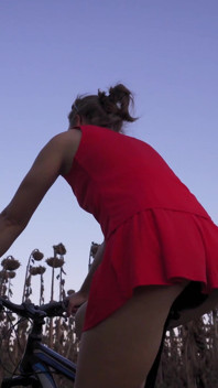 Hot Bicycle Ride Under Skirt Ass Worship