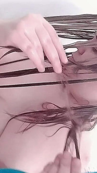 Shower Hair Brushing