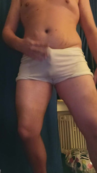 Chub Boy Pissing in White Undies