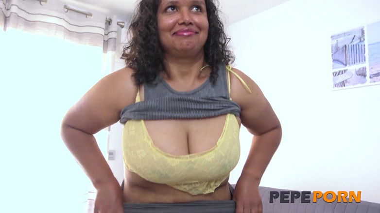 PepePorn: Busty Latina Stepmom in Homemade Porn Casting. Zuleika Fucks and...