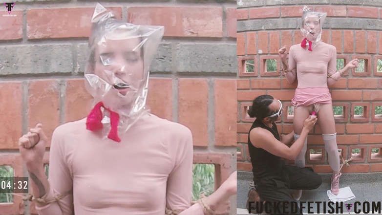Fucked fetish: 绝望的避孕套呼吸玩完整束缚包头高潮