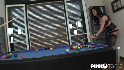 Pinko TGirls: Billiards lessons for the explosive Raphaella Ferrari