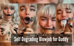 Self degrading blowjob for daddy