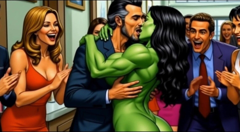 Octopussy Lovers Club: Slutty Hon-hulk nakenhet. Tecknad serie