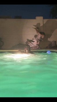 Between Two Days of Shooting I Got to Spend the Night Playing in a Warm Las Vegas Pool and Sipping a Daiquiri