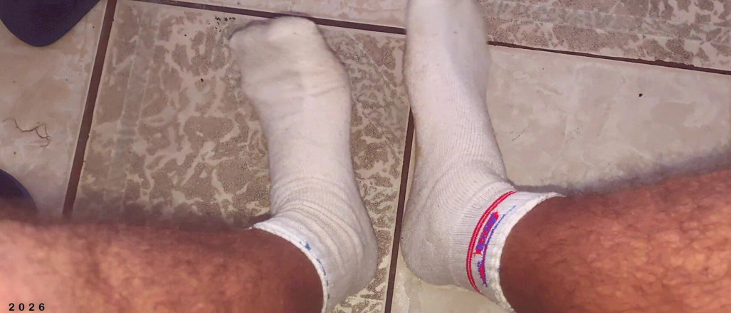 Stink HairyMale: Grey Boxer and White Socks Full Vid