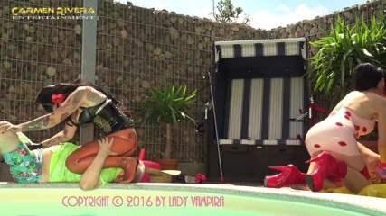 Domina Lady Vampira - SM Studio Femdom Empire: Carmen Rivera & Lady Vampira Are Celebrating a Pool Party with...