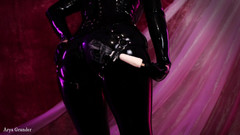 Arya Grander: Latex Rubber Fetish with Food Fetisch and Dirty Talk Cuckold...