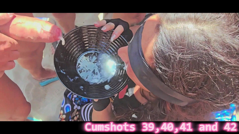 NubeBukkake: 114 Loads: Compilação de Grandes Orgias na Praia