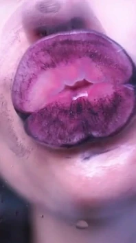 Get Lost in the Mesmerizing Gloss of My Phat, Gothic Lips as I Tease and Kiss You Into Submission