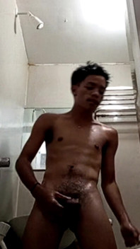 Hot Filipino Twink Jacks off His Huge Cock in Shower