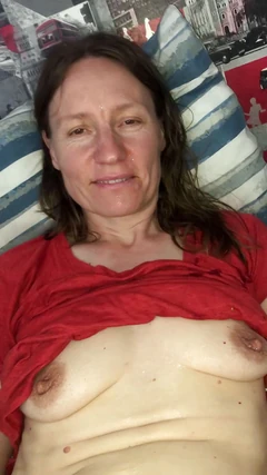 Dirty hairy slut with sperm on her face and pussy