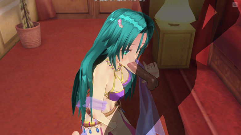 H3DC: 3D Hentai menina com cabelo azul toca sua buceta e...