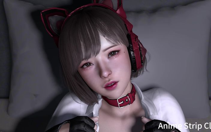 Anime strip club: 3d 4k gái điếm Nhật Bản cosplay anime với âm hộ ướt át bị đụ mạnh