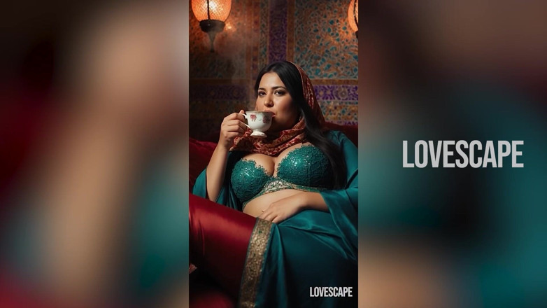 Lovescape: 阿拉伯公主性交狂野 - 以粘性颜射结束