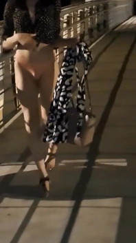 Extreme Nude Walk of BDSM Trans Sissy Whore Alinanightsky