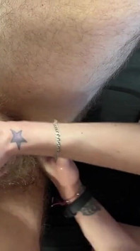 Fingering Stepdaddy’s Hole and Sucking Big Hairy Dick
