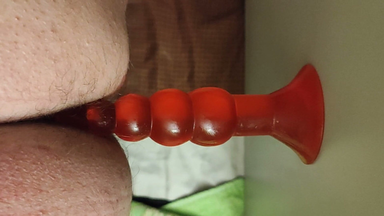 Badjik69: Cute Natural Femboy Rides Big Tree Dildo and Cums Close...