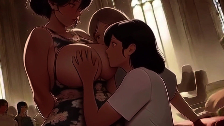 Spicy Toons: Big Natural Milky Church Tittys