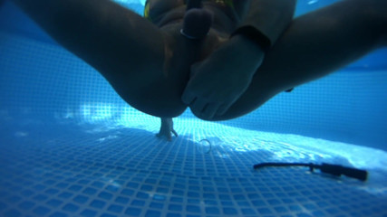 Latex Toys: Underwater cock & ass pumping 2