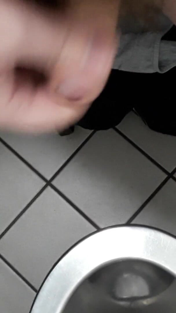 Thebavarianone: Playing with cock in a public toilet