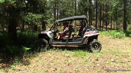 Aziani: Rachel fingers her pussy while off roading