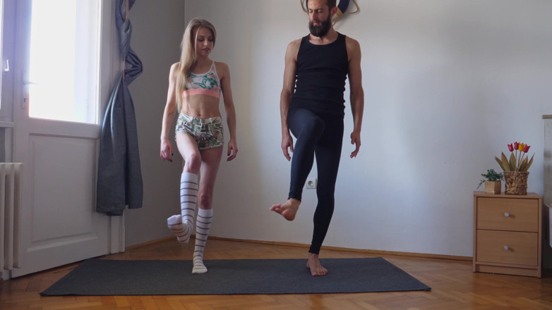 Camvivian: Entraînement joga exercice ensemble pour la première fois
