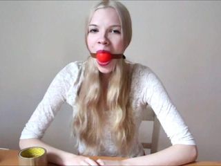 Selfgags classic: Young &amp; flirtatious Polish babe&#039;s self-gag session! (Episode 1 of 2)
