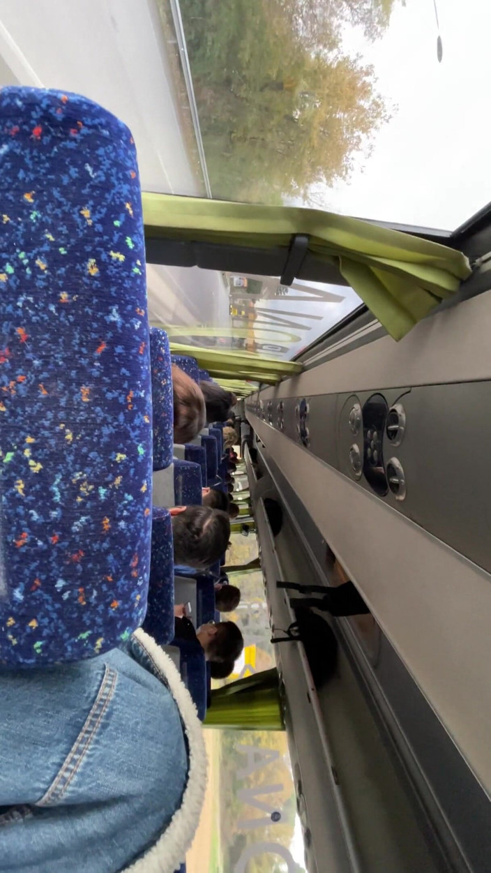 SlipCouple: Handjob in bus and whipped of cum on seat - super...