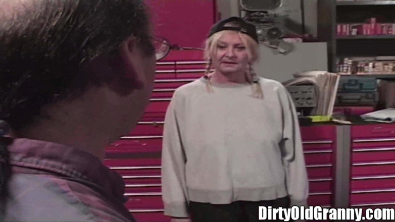 Dirty Old Granny: Granny Pigtails Fat Face Fucks Absolute Loser Dick up Her...